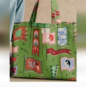Sezane Pangia Colorful Patterned Tote Bag